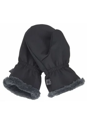 Rukavice Fantom softshellové s kožíškem černé 0206
