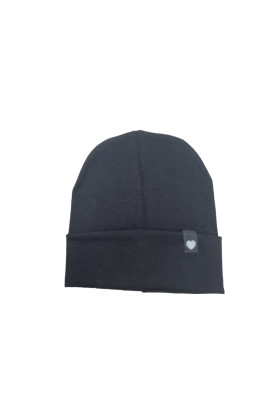 Dívčí čepice NOVITI srdíčko černá