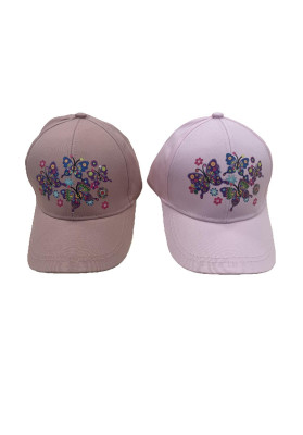 Kšiltovka 2K dívčí motýl tisk