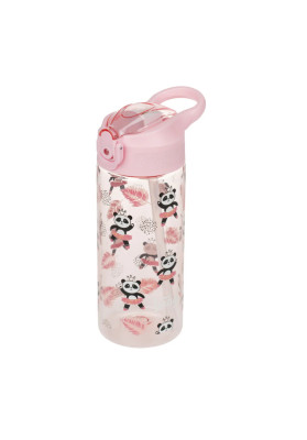 BAAGL Tritanová láhev na pití s brčkem Panda 500 ml