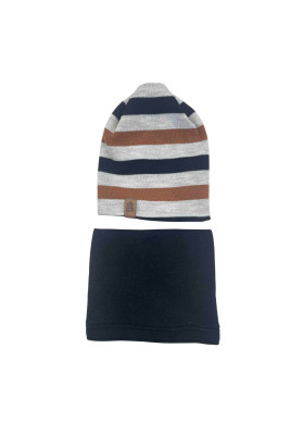 Chlapecká zimní čepice s nákrčníkem AJS 50-216/E