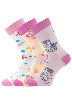 Ponožky Boma dětské KAITO s obrázky DÍVČÍ mix D