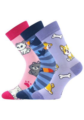 Ponožky Boma dětské KAITO s obrázky DÍVČÍ mix F
