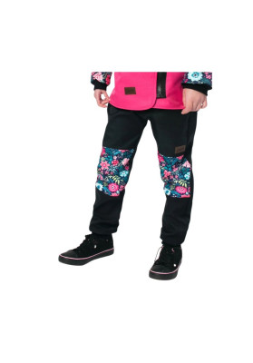 Drexiss softshellové kalhoty jaro/podzim Tiny Flowers