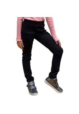 Dětské pružné softshellové legíny Adellino ČERNÁ